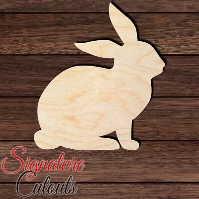 Rabbit 004 Unfinished Wooden Cutout for Crafting, Home & Room Décor. Many Sizes - Image 1 of 2