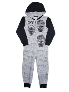 Personalised Star Wars All In One Pyjama Sleepsuit Kylo Ren Storm Trooper 4-13 - Picture 1 of 2