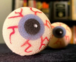 2 Sponge-Ball Eyeballs, Magic Tricks, Halloween, Watch Video Demo, w/Tutorials - Picture 1 of 6