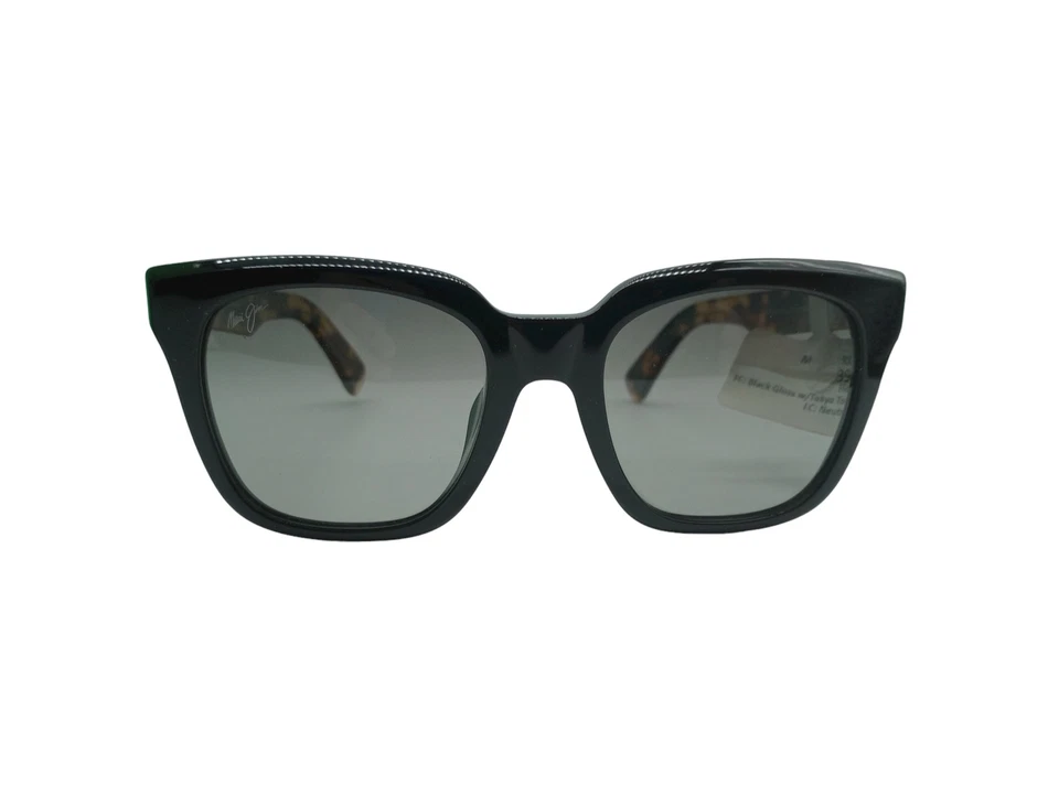 Maui Jim Heliconia Polarized Gs739-02b Sunglasses Black With Tortoise/grey Lens
