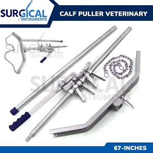 Ratchet Style Calf Puller 67″ Heavy Duty Calving Extractor Veterinary German