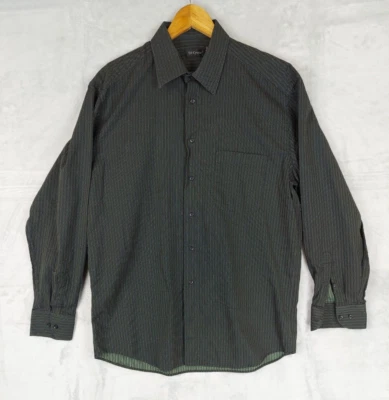 Camisa de vestir St. Croix grande verde espiga botón delantero hecha en Italia para hombre Foto 1 de 4