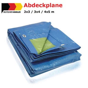 Abdeckplane Schutzfolie Gewebeplane Bootsplane Gartenplane Größen 2x3m 3x4m 4x5m - Bild 1 von 5