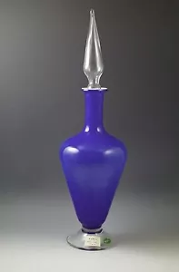 DECANTADOR BOTELLA GENIO AZUL OSCURO CARLO MORETTI EMPOLI EMPOLI 14" MCM - Imagen 1 de 6