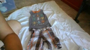 Boys Size 5 Summer Clothes! Cherokee Plaid Shorts & Old Navy Bug Life Tank Top - Picture 1 of 21