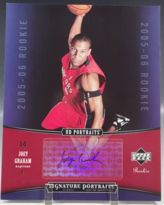 JOEY GRAHAM UD SIGNATURE PORTRAITS AUTO 2005-06 RAPTORS ROOKIE 8''x10'' - Image 1 of 4