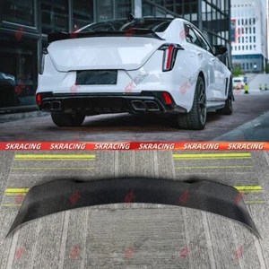 Forged Carbon Fiber/Glossy Black Rear Spoiler Wing For Cadillac CT4 2020-2025 - Bild 1 von 28