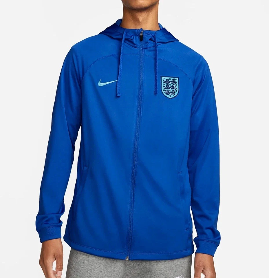 Nike England Strike Dri-FIT Hooded Soccer Track Jacket DM9529-480 Size MEDIUM