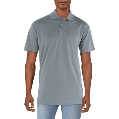 Camisa polo Galaxy by Harvic para hombre calce seco que absorbe la humedad en gris-XL Foto 1 de 4