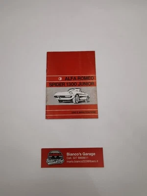 Libretto uso e manutenzione Alfa Romeo Spider 1300 Junior - Immagine 1 di 4