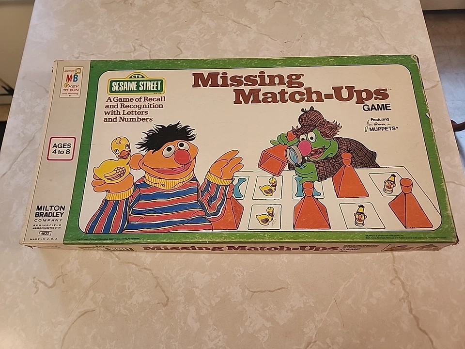 Juego de enfrentamientos perdidos Sesame Street 1976 de colección de Milton Bradley - ¡Completo! Foto 1 de 4