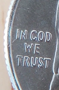 Hoffnung 2024 D Viertel mit "IN COD WE TRUST" postfrischer Briefmarkenfehler - Bild 1 von 3