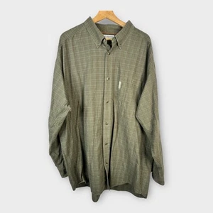 Camicia Columbia uomo taglia 4X a quadri manica lunga con bottoni marrone - Foto 1 di 8