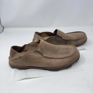 Olukai Moloa 10128-2733 Herren Gr. 12 Braun Leder Slipper Halbschuhe Komfort Freizeit - Bild 1 von 10