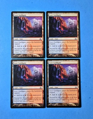 4x Izzet Guildgate Dragon's Maze 2013 Mtg Magic Gathering Dual Land Gate Card  - Image 1 of 2