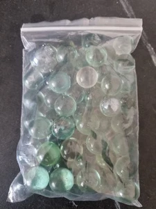 Bundle of Clear/green Glass Marbles - Picture 1 of 7