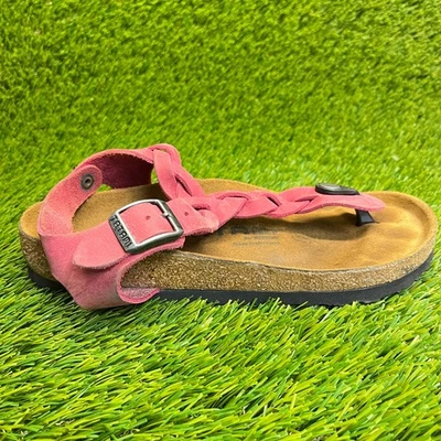 Birkenstock Kairo Braided Womens Size 5 Pink Brown Beach Walking Thong Sandals - Image 1 of 4