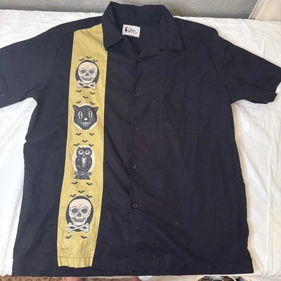 Продолговатая коробка магазин мужской коротким рукавом Хэллоуин рубашка на пуговицах размер XXXL, 682  - Изображение 1 из 4