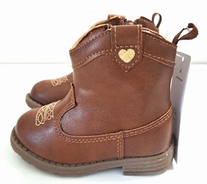 Stivali cowgirl Carter's bambina 4T Delilah Western marrone cerniera senza coperchio scatola - Foto 1 di 13