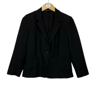 Lafayette 148 Womens Blazer Sz 6 Black Single Button Dressy Business Suit Jacket - Picture 1 of 10