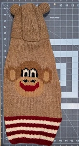 MONKEY Chilly Dog 100% Organic Handmade WOOL Sweater - Picture 1 of 7
