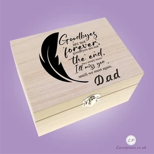 Caja de memoria urna de cremación para recuerdo de cenizas humanas personalizada y grabada - Imagen 1 de 13