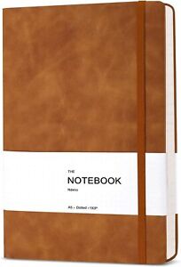 Lined Journal Notebook Hardcover Notebooks A5 Dotted Leather Journal for Writing