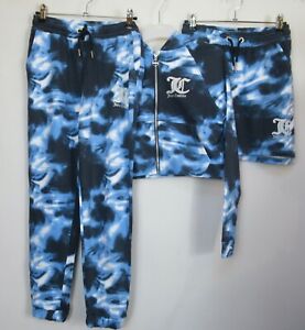New Girls Juicy Couture  Tie Dye Hoodie Skirt or Jogging Bottoms age 5 - 13 Blue