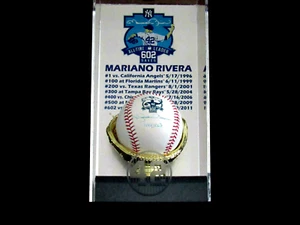 MARIANO RIVERA YANKEE 602 SAVES HOF SIGNED AUTO L/E # 1042 OML BASEBALL STEINER - Picture 1 of 6