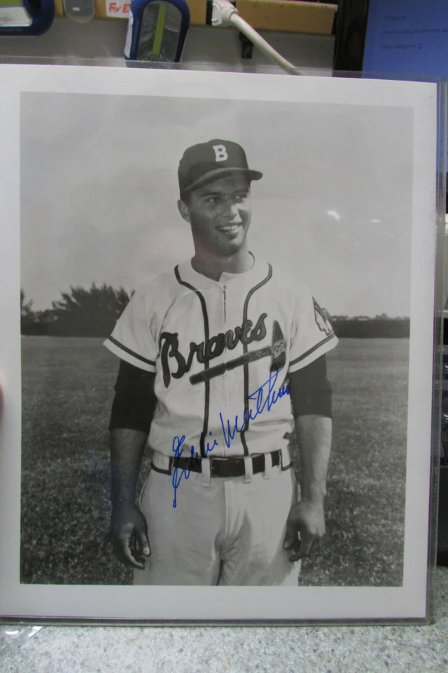 Eddie Mathews Hand Signed 8x10 Photo Autograph NO COA Braves - Image 1 of 1