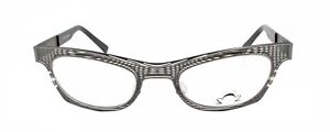 Nowe autentyczne metalowe okulary Eye'DC V794 028 lata 90. Francja Vintage Szare Gunmetal
