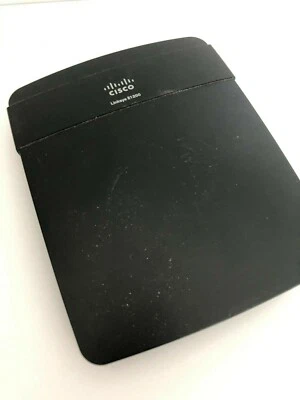 CISCO LINKSYS E1200 WiFi Router Black EUC Box w/o Cord - Image 1 of 4