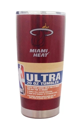 Miami Heat Travel Tumbler - 20oz Ultra [NEW] NBA Cup Mug Coffee Cover