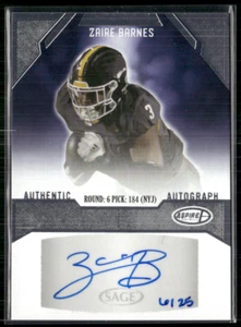 Zaire Barnes 2023 Sage Aspire Silver Auto 6/25 - Picture 1 of 2