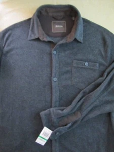 NEW TASSO ELBA Mens Large Heavy Shirt Jacket Charcoal Heather Gray NWT Macys - Picture 1 of 5