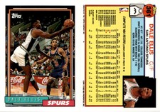 1992-93 Topps Basketball Card 361 DALE ELLIS SAN ANTONIO SPURS