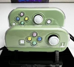 Cute Hearts theme - Matcha Green Pastel - Custom Joycons for the Nintendo Switch - Picture 1 of 5