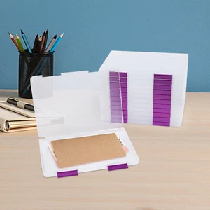12 PCS Plastic Document Storage Cases Documents Magazines Holders Clear File Box - Picture 1 of 20