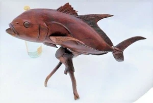 Tropenfisch Gigante 60 cm, wodden tropical fish, Riesenkarpfen, Deko - Fisch - Bild 1 von 3