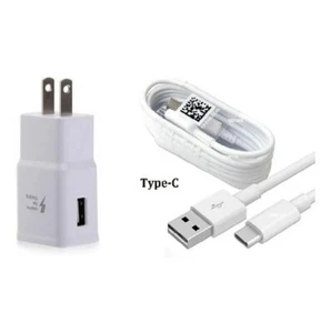 Original Samsung EP-TA20JW USB-C Adaptive Fast Charger & Cable Galaxy S22 S10e  - Picture 1 of 4