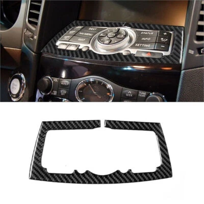 Cubierta de consola de navegación de fibra de carbono para Infiniti FX35/37/50/QX70 Foto 1 de 4