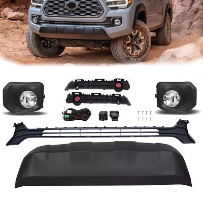 Juego para Toyota Tacoma SR 2016-2023 parrilla delantera cenefa luz antiniebla biseles soporte Foto 1 de 4