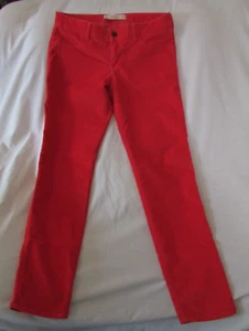 Ladies "Hollister" Size 9 (W30xL28.5) Orange/LowRise/StrtchCorduroy/Skinny/Jeans - Picture 1 of 11
