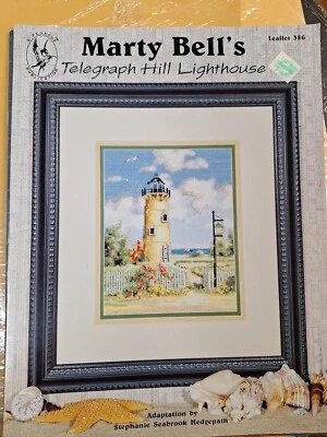 Pegasus MARTY BELL'S TELEGRAPH HILL LIGHTHOUSE Cross Stitch Leaflet Only historc - Image 1 of 2