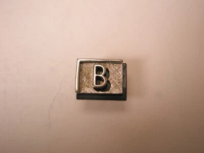 B Monogram Initial Letter Vintage SWANK Tie Tack Lapel Pin bob ben burt boe y88 - Image 1 of 4