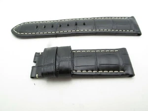 Panerai BLACK CROC Alligator Strap Regular size 125mm / 75mm & 24mm / 22mm TANG - Picture 1 of 5