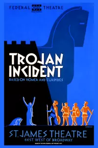 Trojan Incident Play St. James Theatre Federal WPA New York poster stampa artistica - Foto 1 di 1
