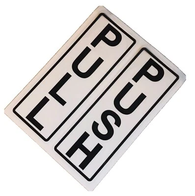 NAMBAWAN PULL PUSH CLEAR Door Vinyl Stickers Shop Window Salon Cafe Restaurant UK S2089