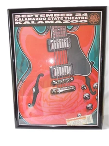 Póster Ryan Adams & Cardinals Kalamazoo 2007 impresión litográfica gira guitarra roja - Imagen 1 de 11