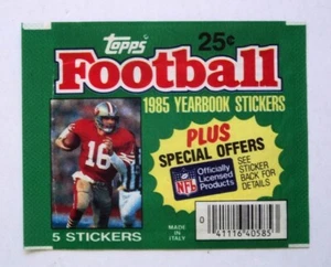 1985 Football Topps Yearbook Sticker Wrapper Montana 49ers -  - Bild 1 von 1